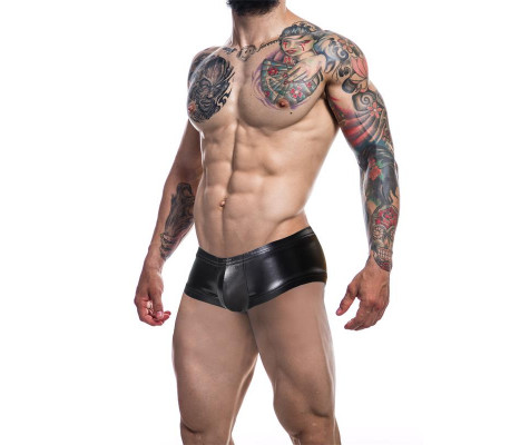 C4M10 Boxers Tipo Shorts Leatherette Negro