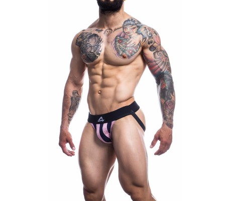 Stripe-Pink Suspensorio Rosa y Negro