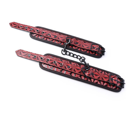 Esposas de Muñeca Acolchadas Ajustable Diamond Cuero Vegano