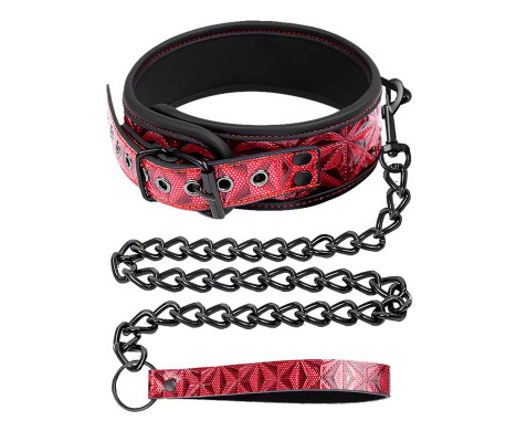 Collar con Correa Ajustable Diamond Cuero Vegano