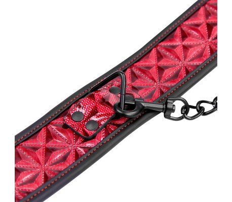 Collar con Correa Ajustable Diamond Cuero Vegano