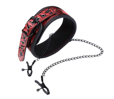 Collar con Pinzas para los Pezones Diamond Cuerpo Vegano