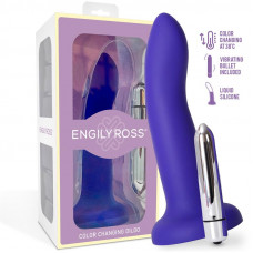 Dildo que Cambia de Color Púrpura a Rosa Talla S 14 cm