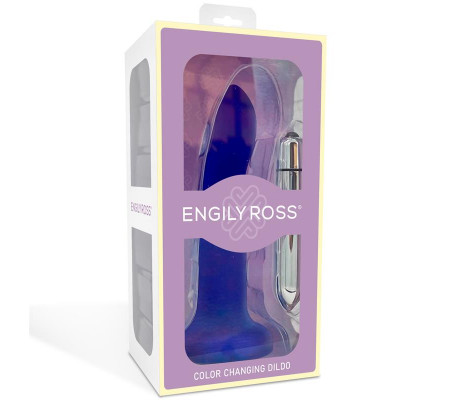 Dildo que Cambia de Color Púrpura a Rosa Talla S 14 cm