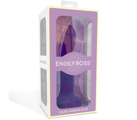 Dildo que Cambia de Color Púrpura a Rosa Talla S 14 cm