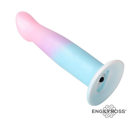 Dildo con Vibración y Ventosa Color Degradado 17 cm
