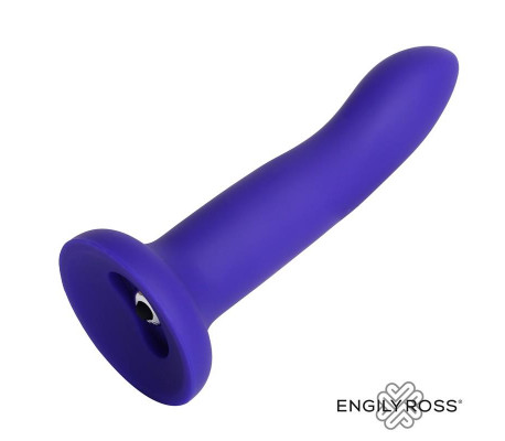 Dildo con Vibración que Cambia de Color Azul a Púrpura Talla M 17 cm