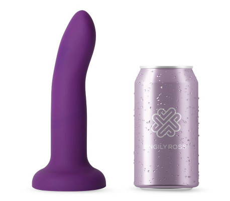 Dildo que Cambia de Color de Púrpura a Rosa Talla M 17 cm