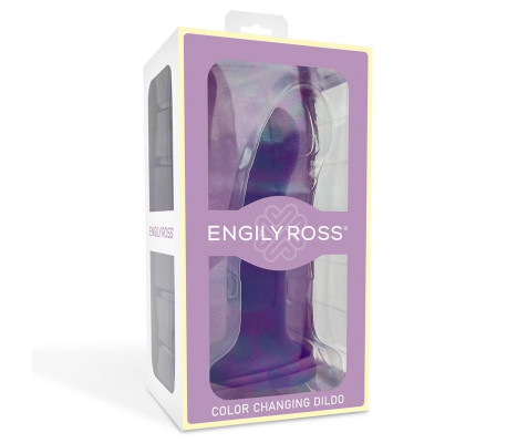 Dildo que Cambia de Color de Púrpura a Rosa Talla M 17 cm