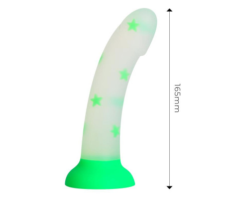 Dildo que Brilla en la Oscuridad Confetti Star 17 cm