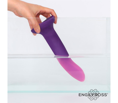 Dildo que Cambia de Color Púpura a Rosa Talla L 21 cm