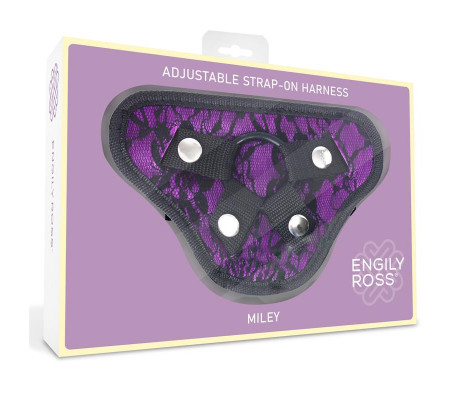 Miley Arnés Universal Ajustable 3 Anillo de Silicona Púrpura