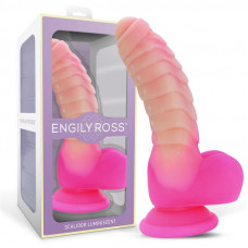 Scalidor Dildo Unicorn Brilla en la Oscuridad Silicona Líquida 18 cm