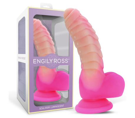 Scalidor Dildo Unicorn Brilla en la Oscuridad Silicona Líquida 18 cm