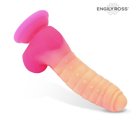 Scalidor Dildo Unicorn Brilla en la Oscuridad Silicona Líquida 18 cm