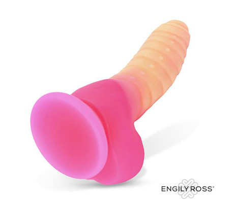 Scalidor Dildo Unicorn Brilla en la Oscuridad Silicona Líquida 18 cm