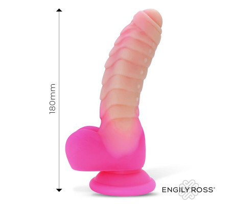 Scalidor Dildo Unicorn Brilla en la Oscuridad Silicona Líquida 18 cm