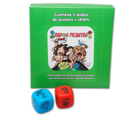 Juego 2 Dados Fluorescentes Postura y Objeto