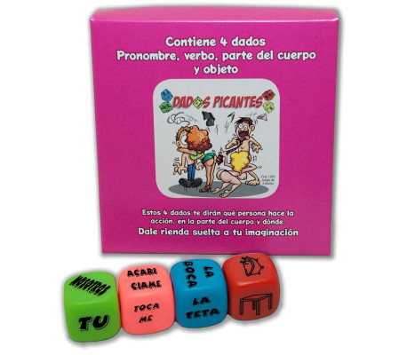 Juego 4 Dados Fluorescentes