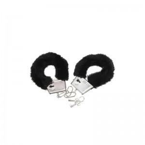 Esposas para Muñecas Forradas de Peluche Negro