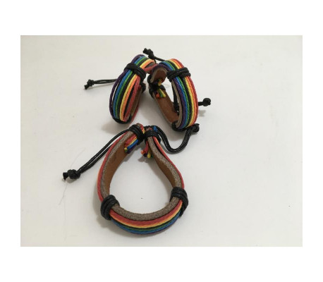 Pulsera Redonda Grande con Bandera LGBT+