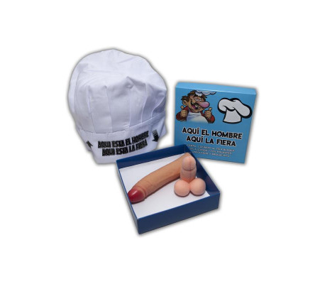 Set Gorro de Cocinero, Broche y Estimulador