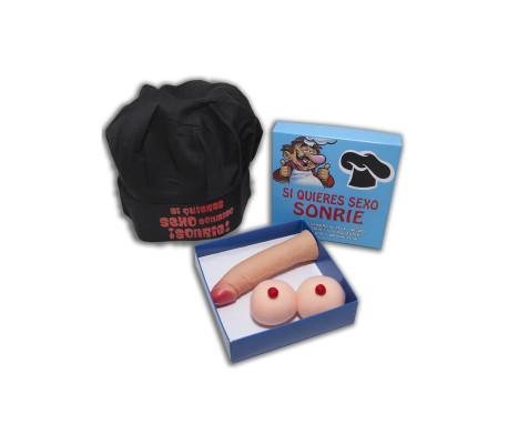 Set Caja Gorro Cocinero, Broche Teta y Estimulador
