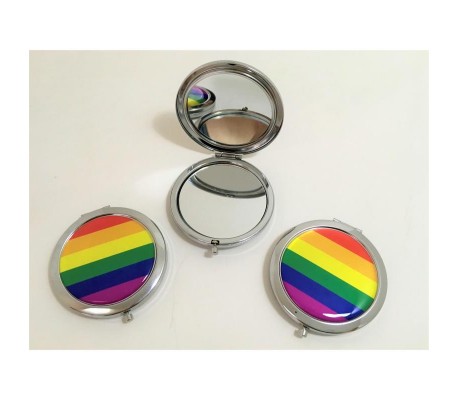 Espejo Redondo Doble Bandera LGBT+