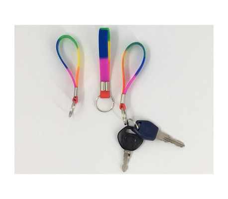 Llavero de Silicona Bandera LGBT+