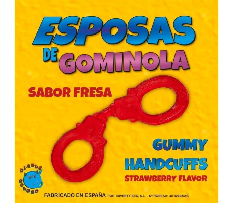 Esposas de Gominola Sabor Fresa Roja