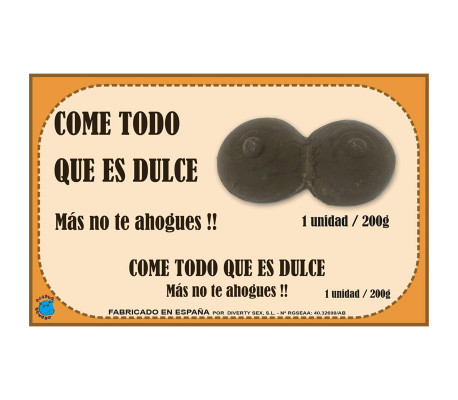 Chocolatina Chocolate Puro Forma de Pecho 200 gr