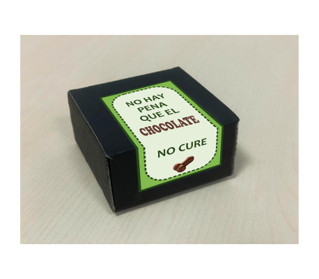Caja de 8 Bombones Chocolate Puro Forma Pene
