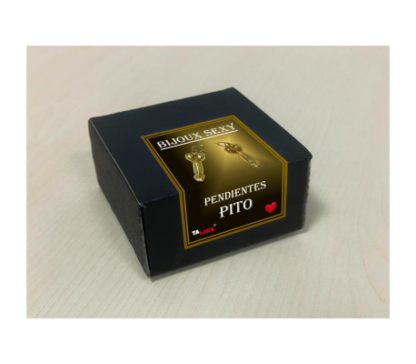 Pendientes en Forma de Pene de Color Dorado