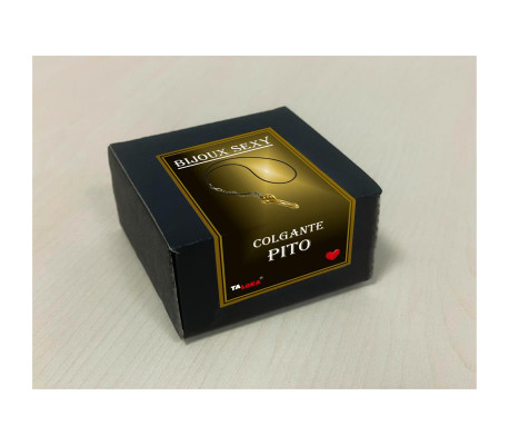 Collar en Forma de Pene de Color Dorado