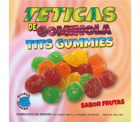 Caja de Gominolas Forma de Pecho Sabor Fruta