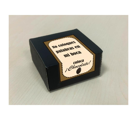 Caja de 8 Bombones Chocolate Puro Forma Labios Vagina