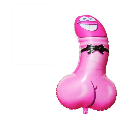 Globo de Poliamida Pene Rosa 90 cm