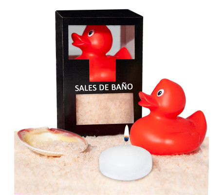 Set Sales Baño Vainilla Pato, Vela y Concha 150gr