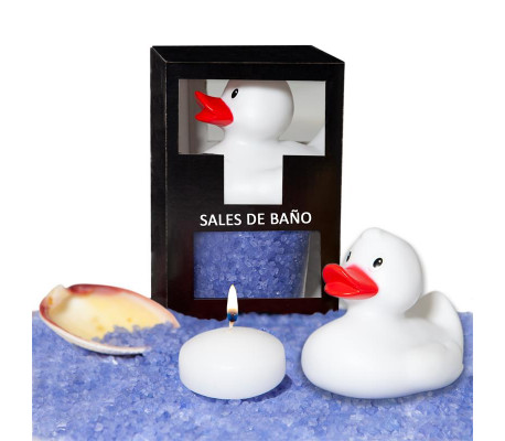 Set Sales Baño Aroma Lavanda Pato, Vela y Concha 150gr