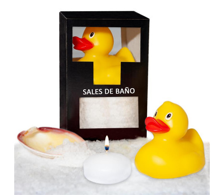 Set Sales Baño Aroma Coco Pato, Vela y Concha 150 gr