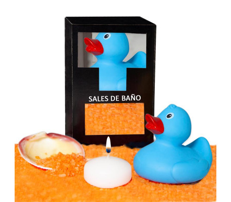 Set Sales Baño Aroma Mango Pato, Vela y Concha 150 gr