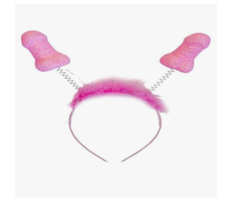 Diadema Rosa con Purpurina y Penes
