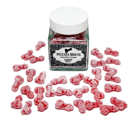 Bote 40 Caramelos Pene Sabor Fresa/Cereza