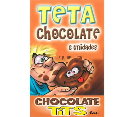 Caja Comic Forma Pecho Chocolate Negro 6 unidades