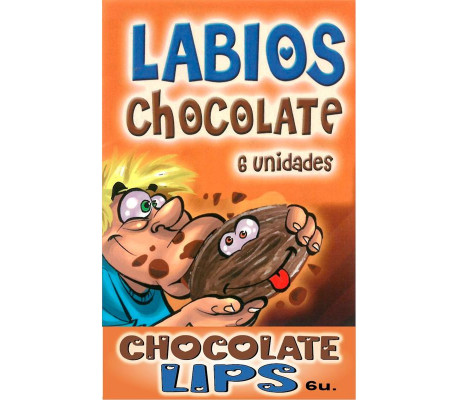 Caja Comic Forma Vagina Chocolate Negro 6 unidades