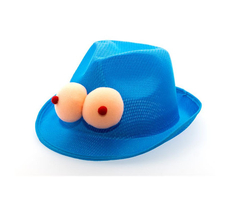 Sombrero Pechos Azul Claro
