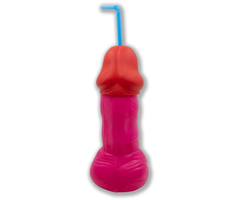 Vaso con Forma de Pene Plastico Fuscia 500 ml