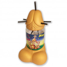 Cubalitro con Forma de Pene 5 Pajitas Gold Edition