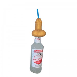 Pajita con Forma de Pene XXL para Botella de 360 ml Gold Edition
