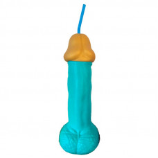 Vaso con Forma de Pene Azul 500 ml
